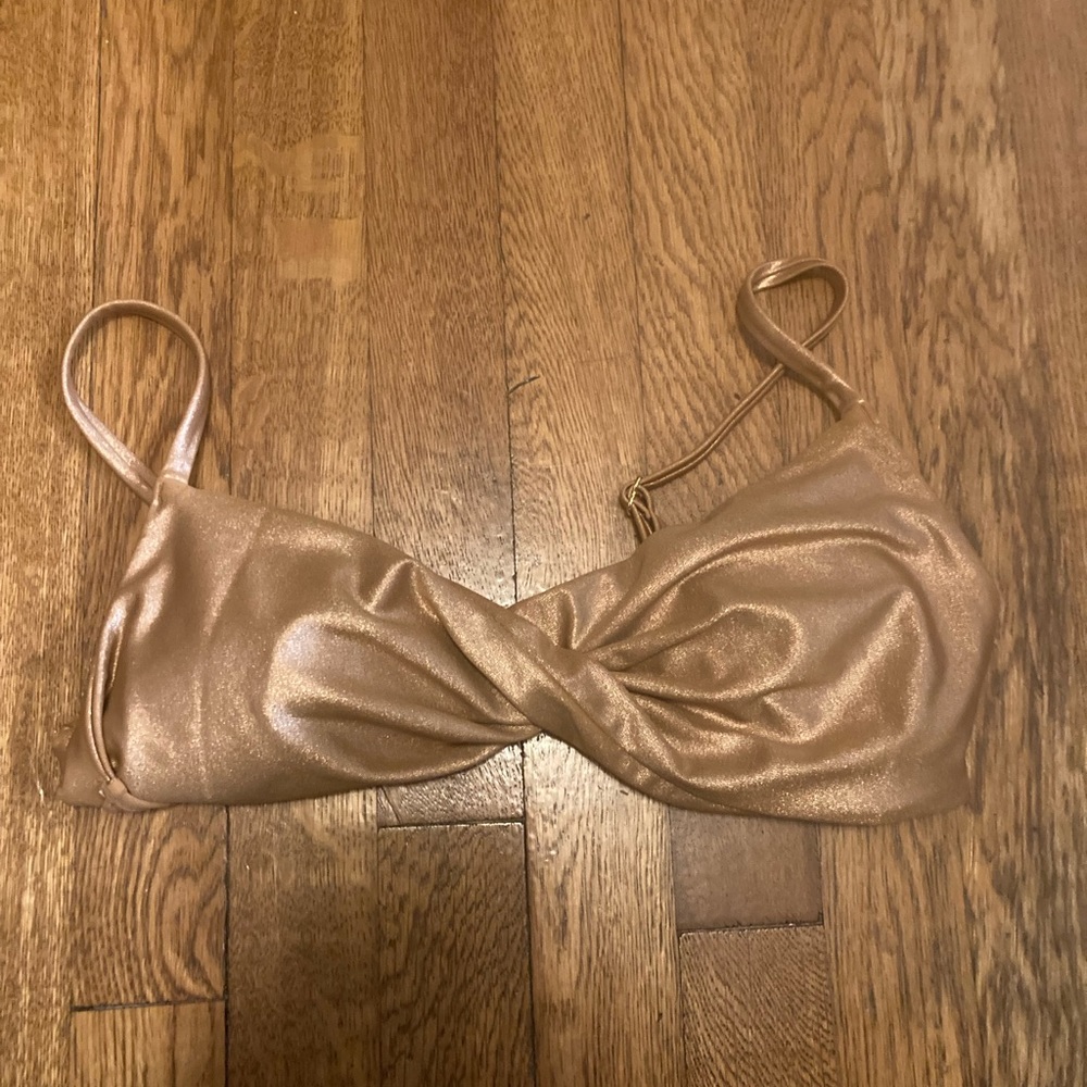 🌕🎇🎀Bronze Shimmer Twist Bralette/Bikini - Picture 2 of 2